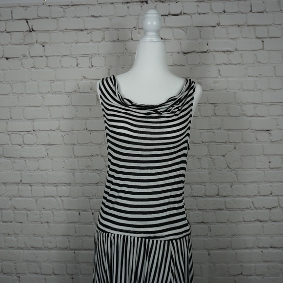 Ella Moss Black & White Gabi Stripped Mini Dress S - Picture 2 of 8